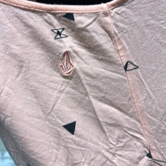 Volcom Women’s Pink with‎ Black Print Super Soft Pocket Tank Top Size Large - Picture 5 of 9